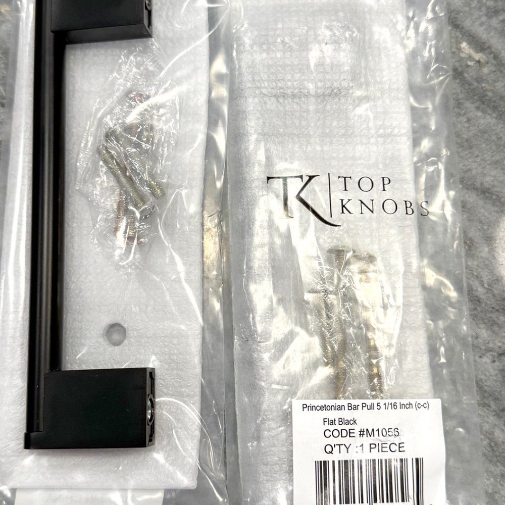 Top Knobs Cabinet Princetonian Bar Pull 6-5/16 Inch Flat Black 10 available